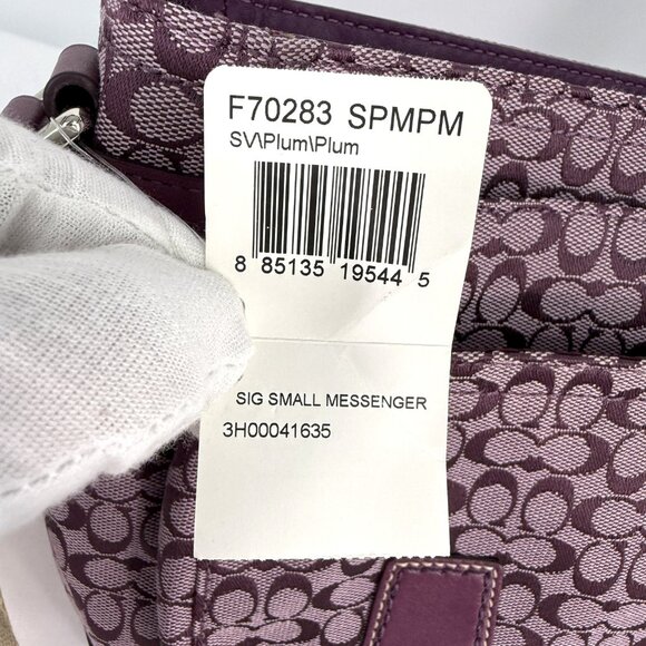 Coach F70283 Signature Messenger Plum - Picture 12 of 12